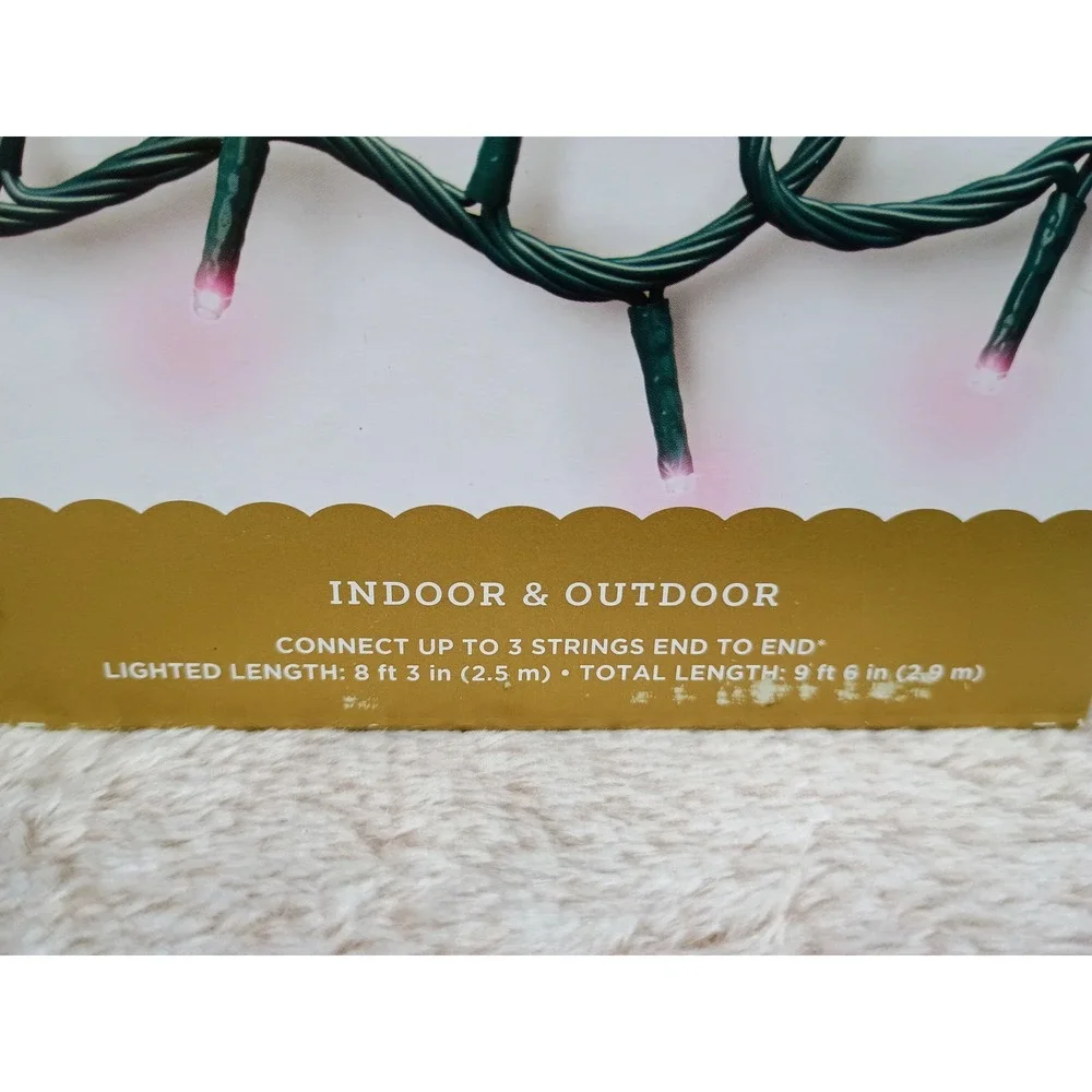 Wondershop Target 100 LED Micro String Lights H Hot Pink Green Wire 9‎ Functions